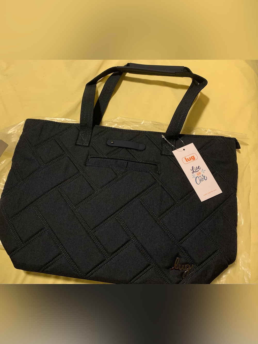 Heather Indigo Lug Skyliner Tote- NWT from smoke free home!
